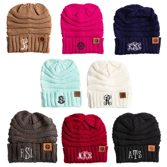 Personalised Adult Monogram Beanie - HBS Inspire Me