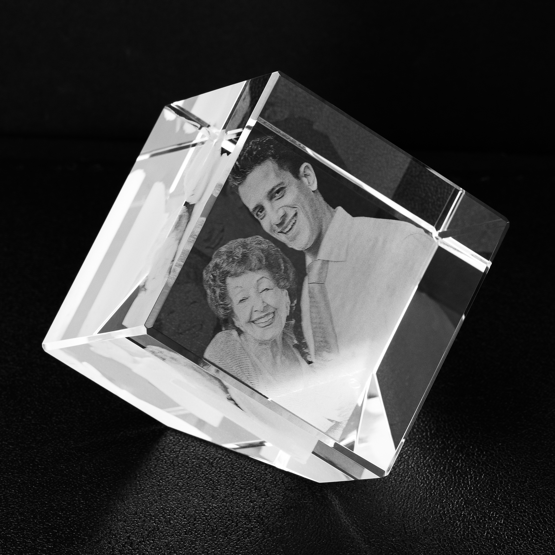 Personalized Crystal - Cut-Corner Cube - HBS Inspire Me