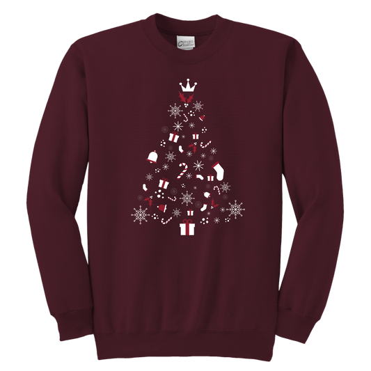 Christmas Tree Youth Crewneck Unisex Sweatshirt (Available in 8 colors) - HBS Inspire Me
