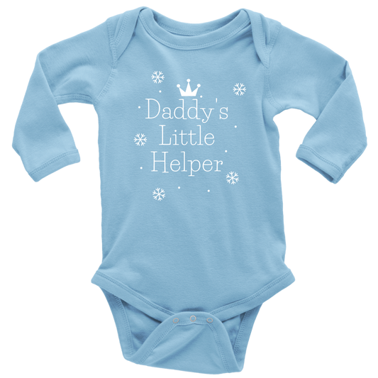 Daddy's Little Helper Unisex Long Sleeve Baby Bodysuit (Available in 4 colors) - HBS Inspire Me