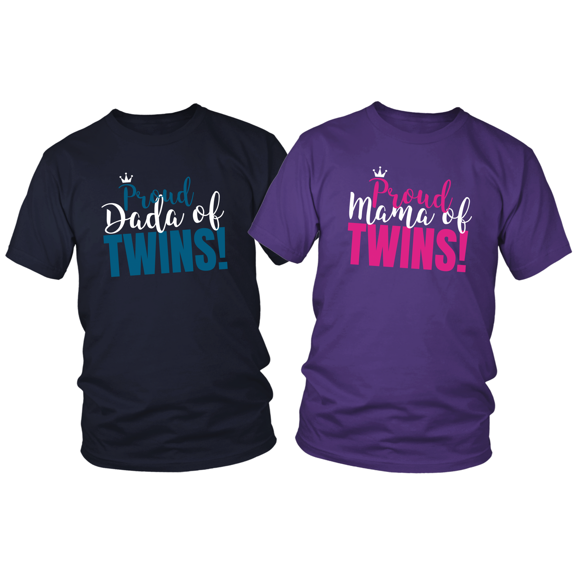 Proud Parent of Twins Combo Navy/Purple Deal - HBS Inspire Me