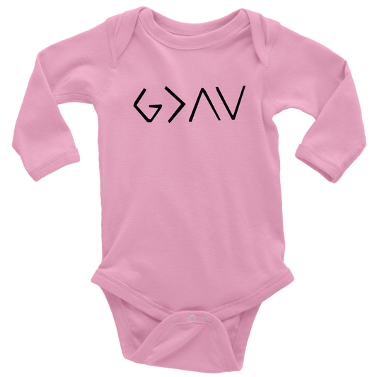 HIGHS AND LOWS UNISEX LONG SLEEVE BABY BODYSUIT - HBS Inspire Me